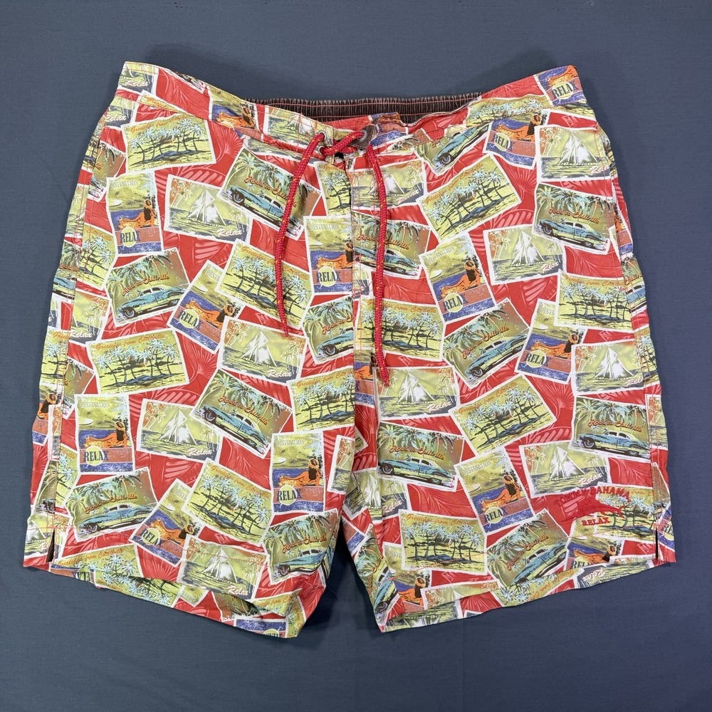 Tommy Bahama Men's Relax Road to Chillville Lined Board Short Swim Trunk Size XL